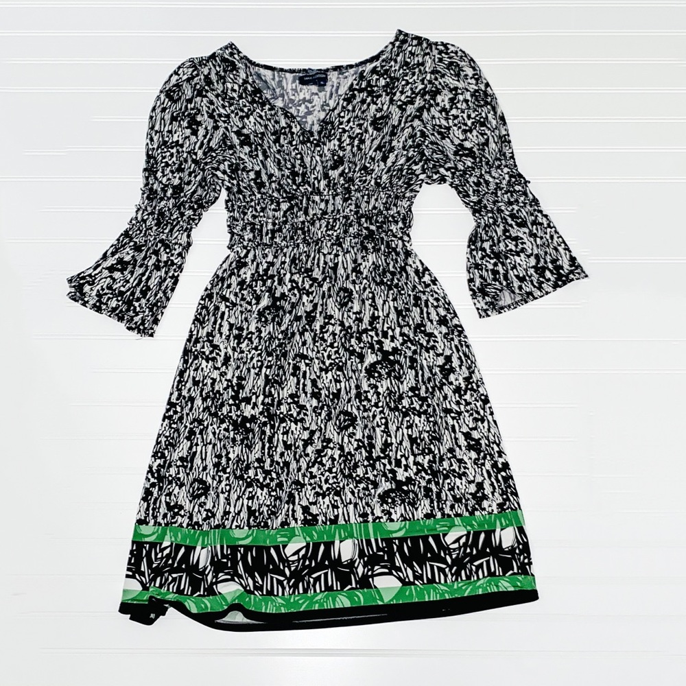 Max Studio smocked bell sleeve dress | size XL